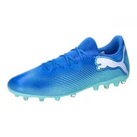 Piłka nożna - PUMA Unisex's Future 7 Play Mg buty piłkarskie, Hyperlink Blue Mint PUMA White, 46 EU - miniaturka - grafika 1