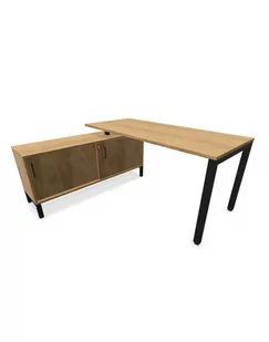 CS5040 nowoczesne biurko biurowe 4-L 160 cm z sideboardem - Inne meble biurowe - miniaturka - grafika 1