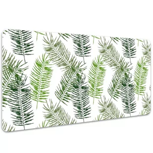 Mata z nadrukiem na biurko Palmowe liście 100x50 cm, Dywanomat - Podkładki na biurko - miniaturka - grafika 1