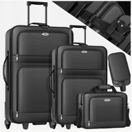 Walizki - KESSER Walizka miękka zestaw poliester ANTRACYT 60 l - miniaturka - grafika 1