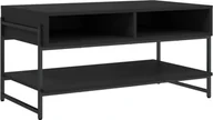 Ławy i stoliki kawowe - vidaXL Stolik kawowy czarny 90x50x45 cm materiał drewnopochodny - miniaturka - grafika 1