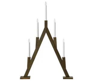 Markslöjd 706163 - Świecznik bożonarodzeniowy BJURFORS 5xE10/3W/230V brązowy - Ozdoby bożonarodzeniowe - miniaturka - grafika 1