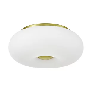 NOWOCZESNA LAMPA SUFITOWA PLAFON BIAŁO-ZŁOTY BIANTE D28 - Lampy sufitowe - miniaturka - grafika 1