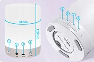 Latarki - Lampa z głosnikiem ładowana USB, Bluetooth możliwość zawieszenia - miniaturka - grafika 1