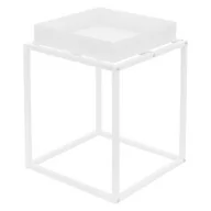 Donice - Stojak na kwiaty 35x35x46 cm biały wykonany z metalu ML-Design - miniaturka - grafika 1