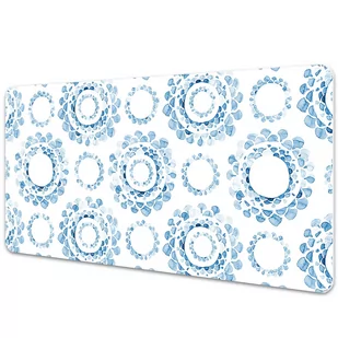 Ochronna mata na biurko Niebieskie koła 90x45 cm - Podkładki na biurko - miniaturka - grafika 1