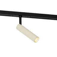 Lampy sufitowe - QAZQA Nowoczesny reflektor Slimline Uzzy w kolorze beżowym z czarnym wykończeniem do systemu szynowego jednofazowego - miniaturka - grafika 1