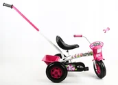 Rowerki trójkołowe - Rowerek trójkołowy 8" TURBO oryginalny POLSKI od PRODUCENTA biało różowy - miniaturka - grafika 1