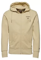 Bluzy męskie - Superdry Code Core Sport Zip Hood Bluza męska, Beżowy pelikan, 3XL - miniaturka - grafika 1