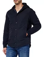 Bluzy męskie - Tommy Hilfiger Męska bluza z kapturem Mix Media, Pustynne niebo, L - miniaturka - grafika 1