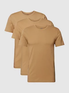 Koszulki męskie - T-shirt z wyhaftowanym logo w zestawie 3 szt. - grafika 1