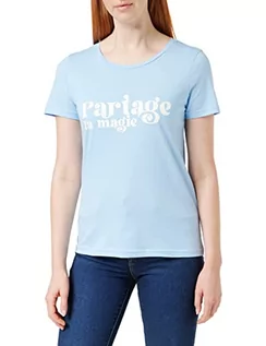 Koszulki i topy damskie - ICHI T-shirt damski, 144122/Airy Blue, L - grafika 1