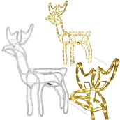 Ozdoby bożonarodzeniowe - Renifer świecący 144 LED ozdoba świąteczna do ogrodu biały ciepły - miniaturka - grafika 1