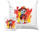 Gadżety dla niej i dla niego - ZESTAW PODUSZKA + KUBEK Psi Patrol Strażak Marshall Pomysł Na Prezent #2 - miniaturka - grafika 1