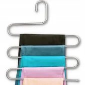 Wieszaki do szafy - Wieszak Wiszący Na Spodnie Organizer Do Szafy Na 5 Par Spodni Stalowy Mocny - miniaturka - grafika 1