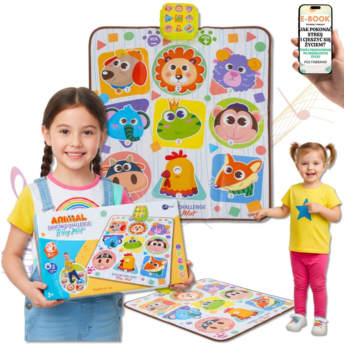 Mata do Tańczenia Muzyczna dla Dziecka Interaktywna Gra Muzyczna dla Dziecka Prezent dla Córki Syna Wnuczki Wnuczka 3+ Ebook-1