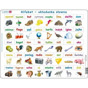 Układanka LARSEN Maxi Alfabet Układanka słowna LS41 (40 elementów) - Puzzle - miniaturka - grafika 1