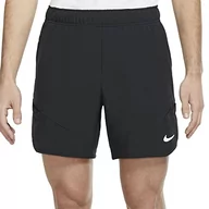 Spodenki damskie - Nike Męskie szorty Nikecourt Dri-Fit Advantage, czarny/biały, DD8329-010, M - miniaturka - grafika 1
