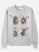 Bluzy damskie - WOOOP Bluza "Beetles" w kolorze szarym - miniaturka - grafika 1