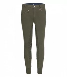 Waldhausen Bryczesy THERMO FUN SPORT SILICONE młodzieżowe pełny lej silikonowy - - khaki - Bryczesy - miniaturka - grafika 1
