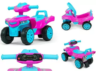 JEŹDZIK QUAD samochód odpychacz pojazd do siadania monster różowo-niebieski - Chodziki - miniaturka - grafika 1