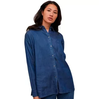 Koszule damskie - Vila Koszula damska Oversize, niebieski (Dark Blue Denim), 34 - grafika 1