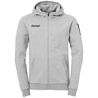 Kurtki męskie - Kempa Status Hood Jacket Kurtka męska, szary melanżowy, XL - miniaturka - grafika 1