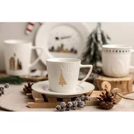 Filiżanki - Filiżanka ze spodkiem golden christmas tree 210 ml 6 sztuk - miniaturka - grafika 1