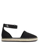 Espadryle damskie - Calvin Klein Jeans Espadryle Ankle Espadrille Btw YW0YW01027 Czarny - miniaturka - grafika 1
