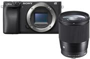 Aparaty Cyfrowe - Sony A6400 BODY + Obiektyw Sigma 16mm Sony E - miniaturka - grafika 1