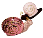 Dekoracje domu - Dekoracja domowa ślimak z cekinami 38 cm - miniaturka - grafika 1