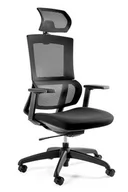 Fotele i krzesła biurowe - Fotel ergonomiczny, biurowy, mikrosiatka, Elegance, kolor czarny - miniaturka - grafika 1