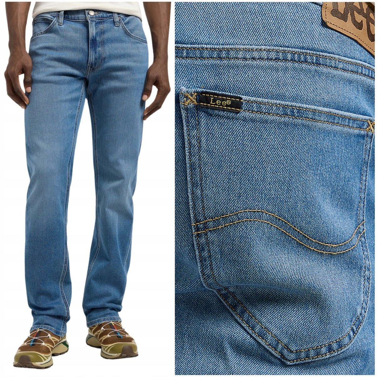 Lee Daren Zip Fly Baleigh proste obniżone letnie spodnie jeansowe W31 L30