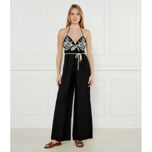 Twinset U&B Lniany kombinezon flare fit - Kombinezony - miniaturka - grafika 1