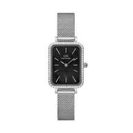Zegarki damskie - Zegarek Daniel Wellington Quadro Mesh DW00100667 Czarny - miniaturka - grafika 1