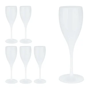 relaxdays kieliszki do szampana plastikowe zestaw 6 sztuk - Kieliszki - miniaturka - grafika 1