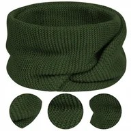 Apaszki i szaliki męskie - KOMIN MĘSKI OLIWKOW TUBA JESIENNY ZIMOWY POLSKI PRODUKT MAJKA 140X40 cm - miniaturka - grafika 1