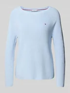 Swetry damskie - Sweter z dzianiny o kroju regular fit z czystej bawełny - miniaturka - grafika 1