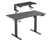 Biurka gamingowe - Silver Monkey Biurko elektryczne ED-120 black + Podstawka pod monitor EE-2 - miniaturka - grafika 1