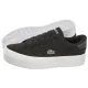 Sneakersy damskie - Sneakersy Ziane Platform 123 2 Cfa Blk/Wht Textile 745CFA0012312 (LC431-a) Lacoste - miniaturka - grafika 1