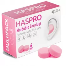 Haspro Haspro MOLD 6P Formowane zatyczki do uszu Różowe - 6 par - Akcesoria BHP - miniaturka - grafika 1