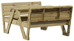 Elior Dziecięcy komplet ogrodowy impregnowana sosna L1-W60 - Meble ogrodowe - miniaturka - grafika 1