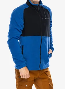 Bluza bez kaptura Columbia Sage Peak Full Zip Fleece - mountain blue/black - Bluzy sportowe męskie - miniaturka - grafika 1