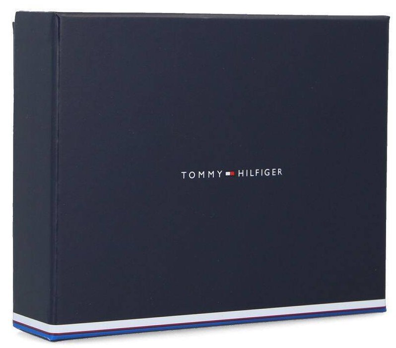 TOMMY HILFIGER skórzany poziomy portfel męski ze skóry naturalnej brązowy