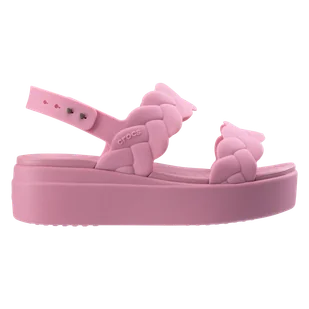 Damskie Sandały CROCS BROOKLYN WOVEN UPPER LW 209977-6XX – Różowy - Sandały damskie - miniaturka - grafika 1