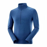 Bluzy sportowe męskie - Bluza Salomon Outline HZ Navy Peony - miniaturka - grafika 1