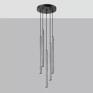 Lampy sufitowe - Pastelo lampa wisząca 5xG9 czarna/beton SL.1275 - miniaturka - grafika 1