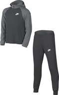 Kurtki i płaszcze dla chłopców - Nike FD3072-084 K NSW TRACKSUIT POLY HD FZ LBR Kurtka Unisex Dziecko SMOKE GREY/ANTHRACITE/WHITE Rozmiar L - miniaturka - grafika 1