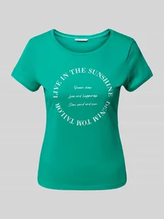 T-shirt z nadrukiem ze sloganem - Koszulki i topy damskie - miniaturka - grafika 1