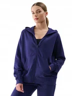 Bluzy damskie - Damska bluza dresowa 4F z kapturem MM00 SWSF1763 031S fioletowy S - miniaturka - grafika 1